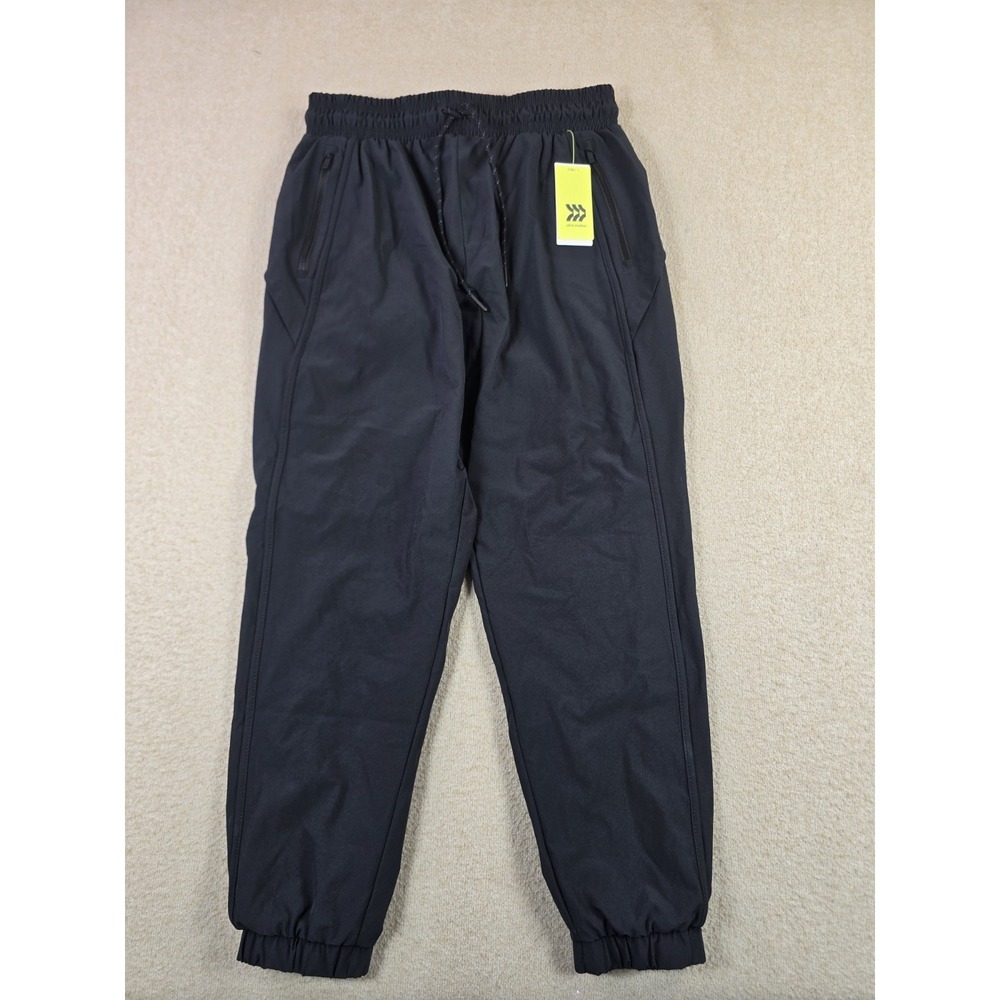 All In Motion Womens Black Athletic Jogger Pants Medium Fleece Lined